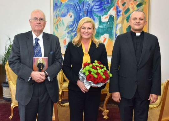 Dr. sc. Robin Harris i rektor prof. dr. sc. Željko Tanjić u posjetu kod hrvatske predsjednice 